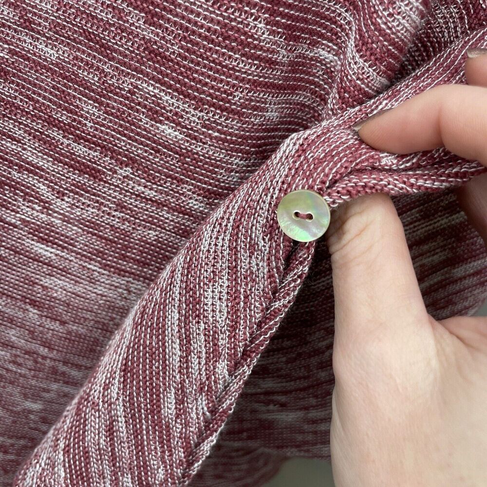 Postmark Anthropologie Malu Top Spacedye Cold Shoulder Knit Top Sweater Maroon S - Picture 8 of 12